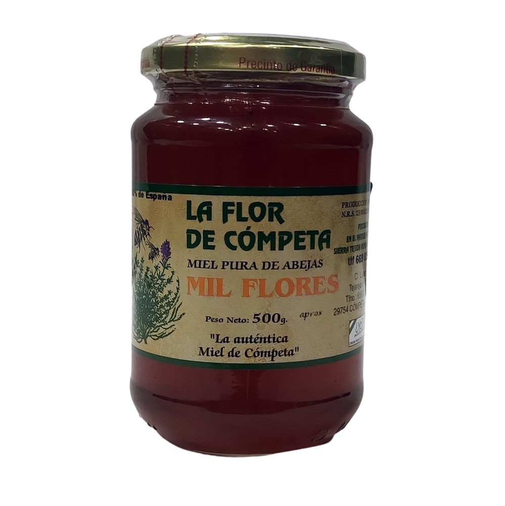 Miel Pura de Abeja de Cómpeta Mil Flores 500 Gr