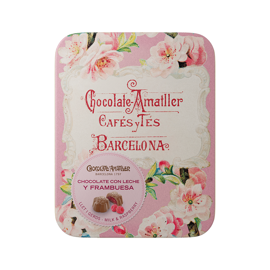 Flores  Frambuesa Chocolate Amatller 72 g