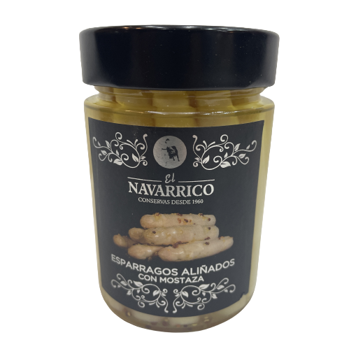 Espárragos aliñados con mostaza el navarrico 310g