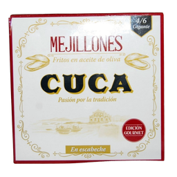 [CJ-0727] Mejillones Fritos en Aceite de Oliva 4/6 Gigantes (Ed. Gourmet) 120 g