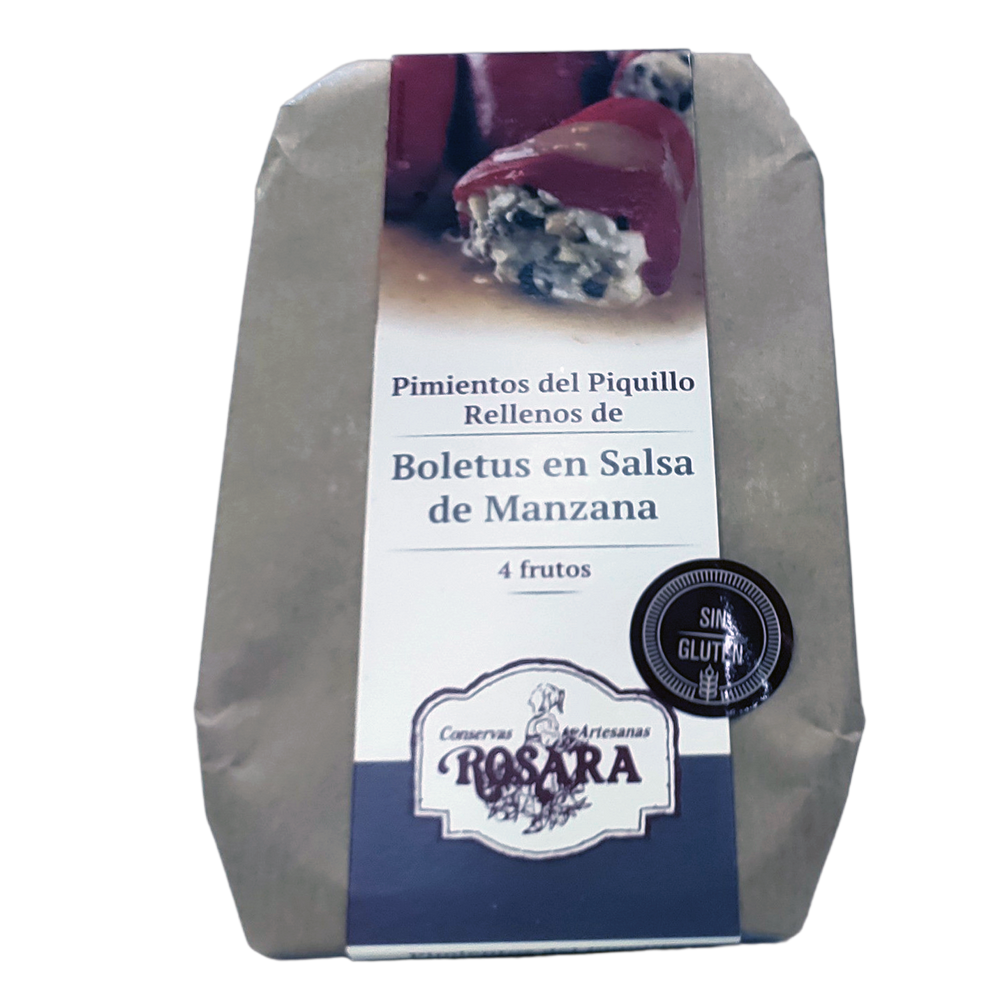 Pimiento del Piquillo Rellenos de Boletus en Salsa Manzana Rosara 250 g