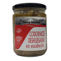 [CJ-0374] Codornices Deshuesadas en Escabeche Sierra Mudela 400Gr