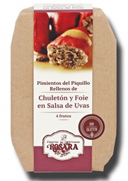 [CJ-0537] Pimientos del Piquillo Rellenos de Chuletón y Foie en Salsa de Uvas 250 g