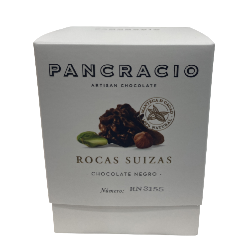 Caja Rocas Suizas chocolate negro 140gr